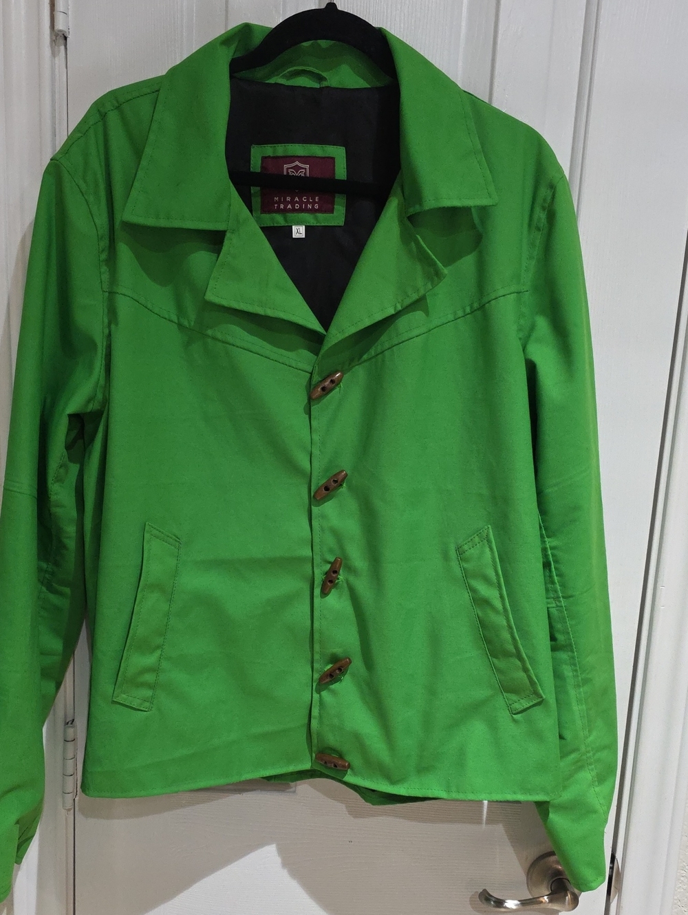Miracle Trading Green Button-Front Jacket Size XL
